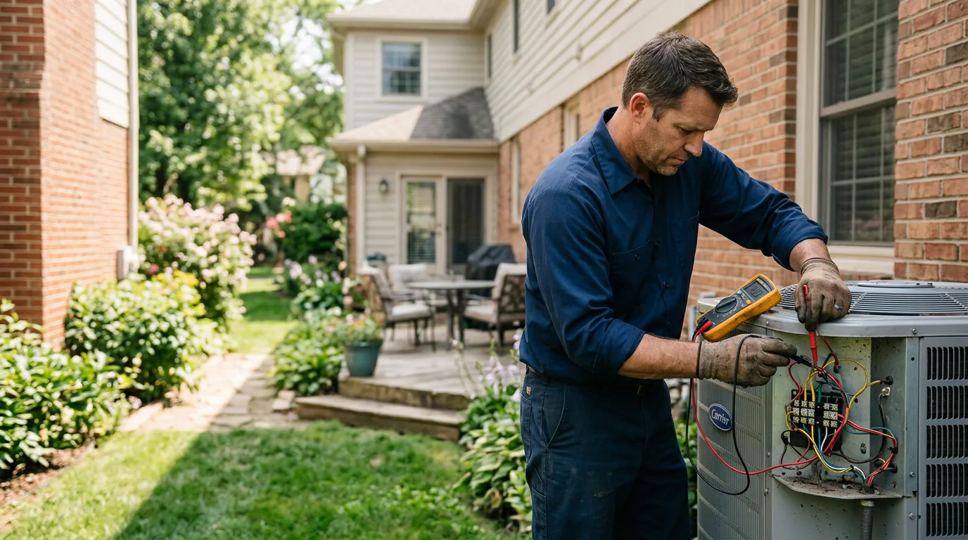 HVAC technician working near Enon Valley, PA